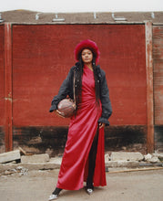 Load image into Gallery viewer, Red Madeleine Fedora - Jonny Beardsall Hats