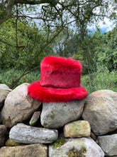 Load image into Gallery viewer, Red Madeleine Fedora - Jonny Beardsall Hats