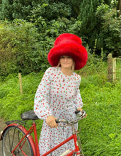 Load image into Gallery viewer, Red Madeleine Fedora - Jonny Beardsall Hats
