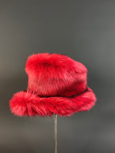 Red Madeleine Fedora - Jonny Beardsall Hats