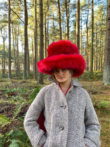 Red Madeleine Fedora - Jonny Beardsall Hats