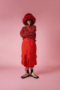 Red Madeleine Fedora - Jonny Beardsall Hats